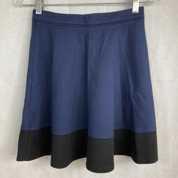 Boden Skirt‎ Womens Sz 2P Petite Navy Blue Black A Line Stretch Knit Flare - Picture 2 of 7